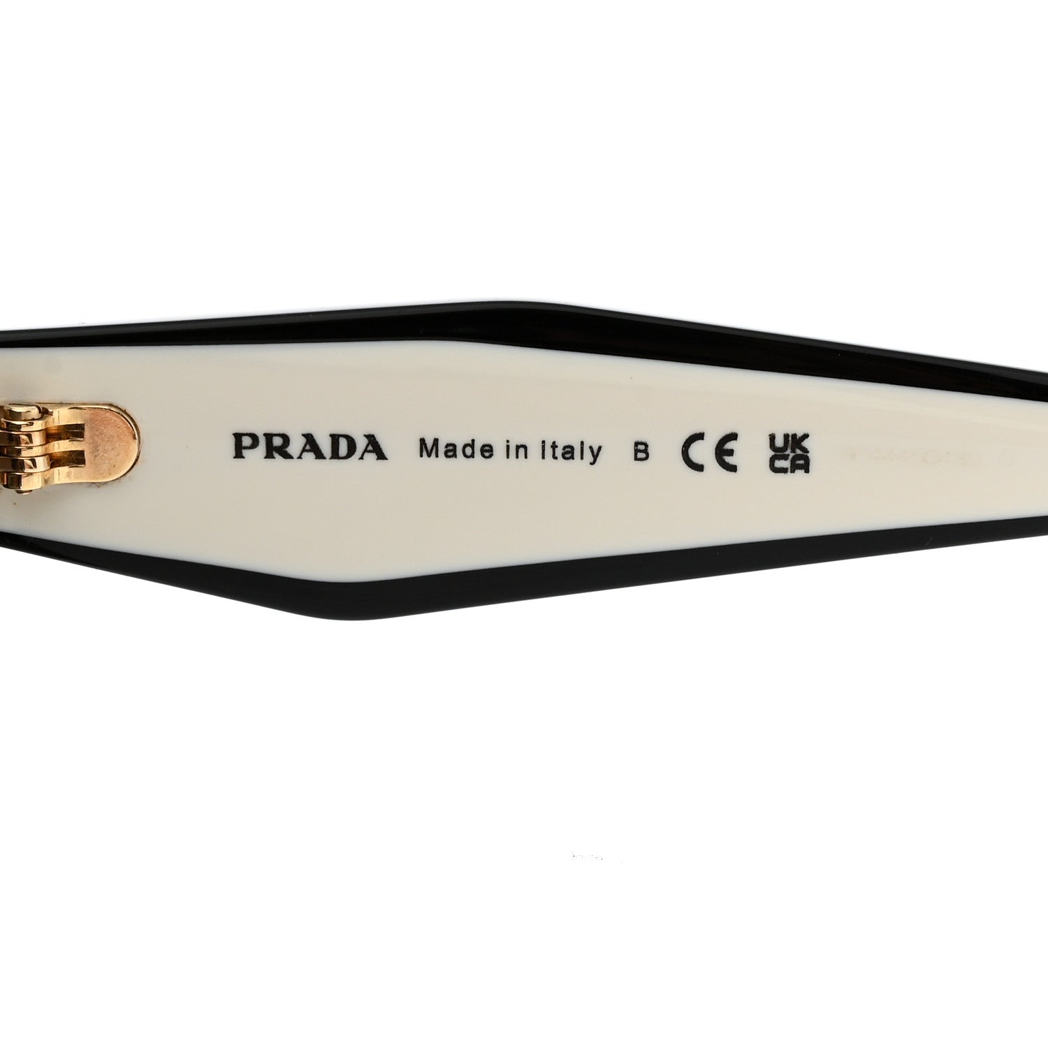 Prada Acetate Sunglasses SPR 15W Black White 6 of 7