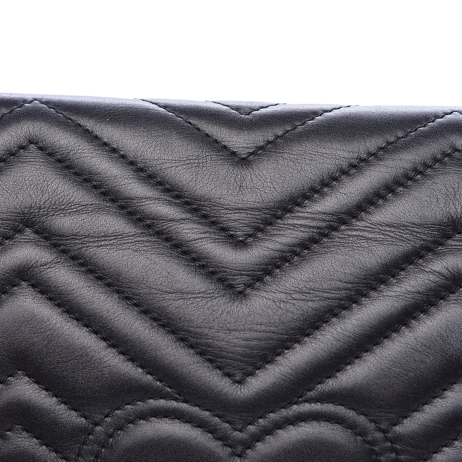 Gucci Calfskin Matelasse Medium GG Marmont Shoulder Bag Black 13 of 16