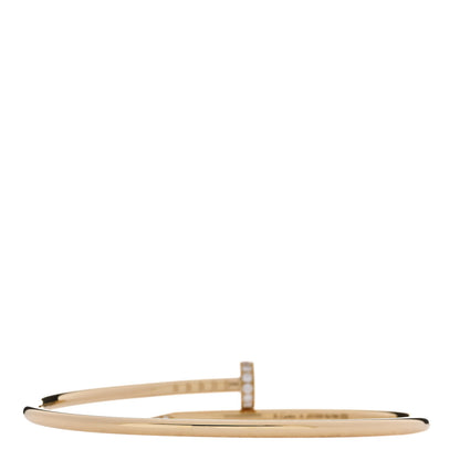Cartier 18K Yellow Gold Diamond Small Juste Un Clou Bracelet 16 2 of 4