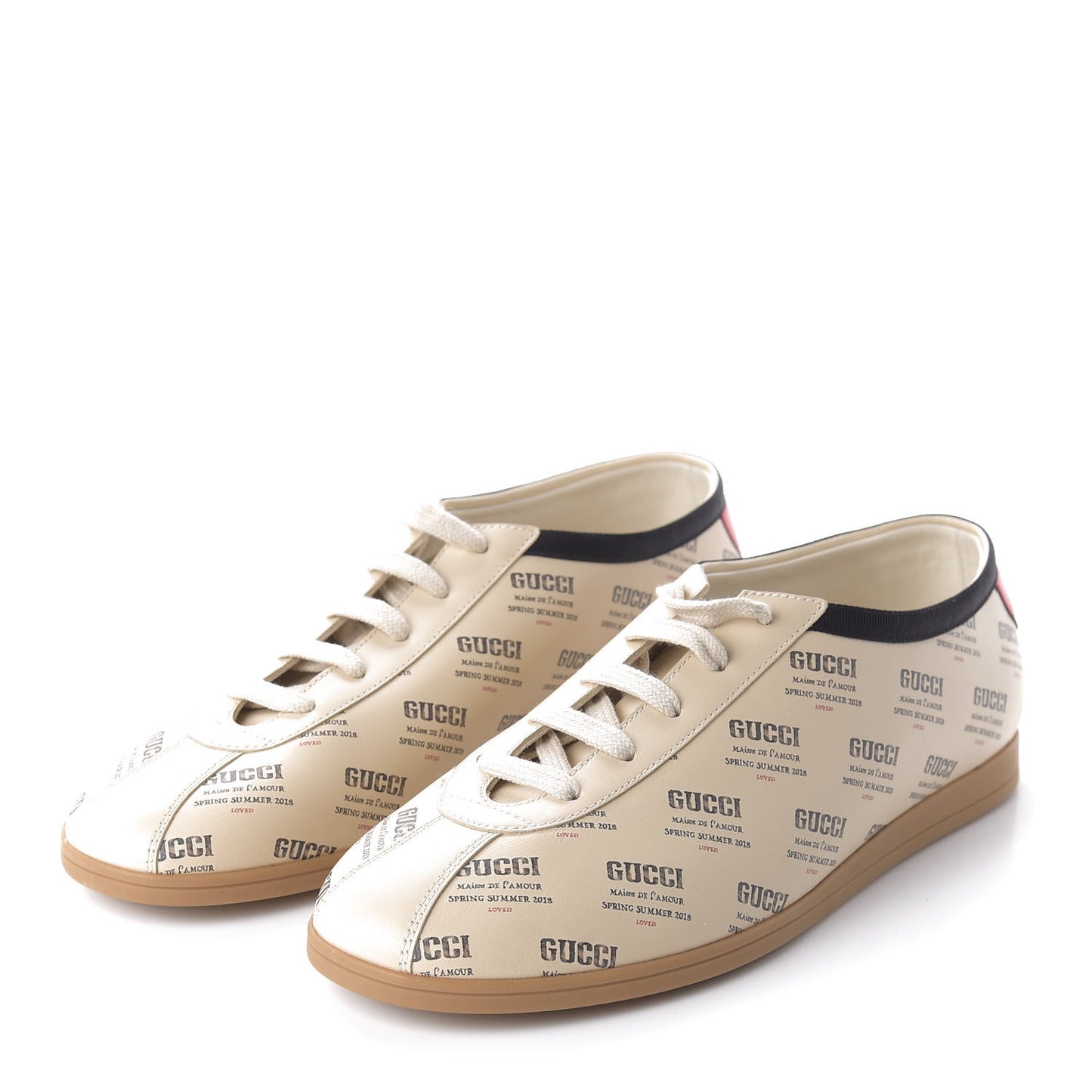 Calfskin Stamp Print Mens Falacer Sneakers 7 Soy