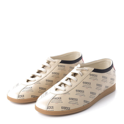 Gucci Calfskin Stamp Print Mens Falacer Sneakers 7 Soy 5 of 11