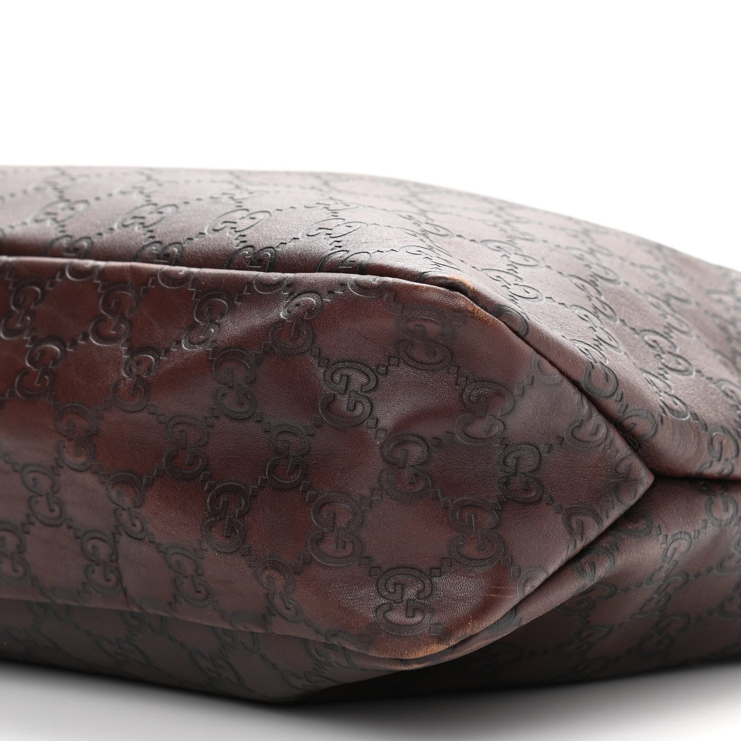 Gucci Guccissima Medium Horsebit Chain Hobo Dark Brown 10 of 12