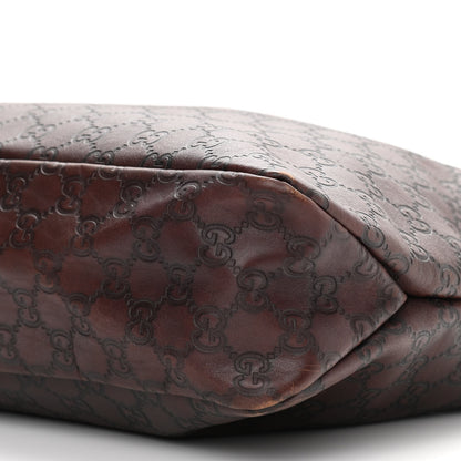 Gucci Guccissima Medium Horsebit Chain Hobo Dark Brown 10 of 12