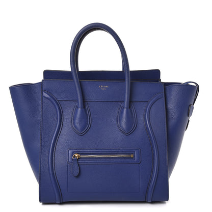 Celine Drummed Calfskin Mini Luggage Indigo 1 of 8