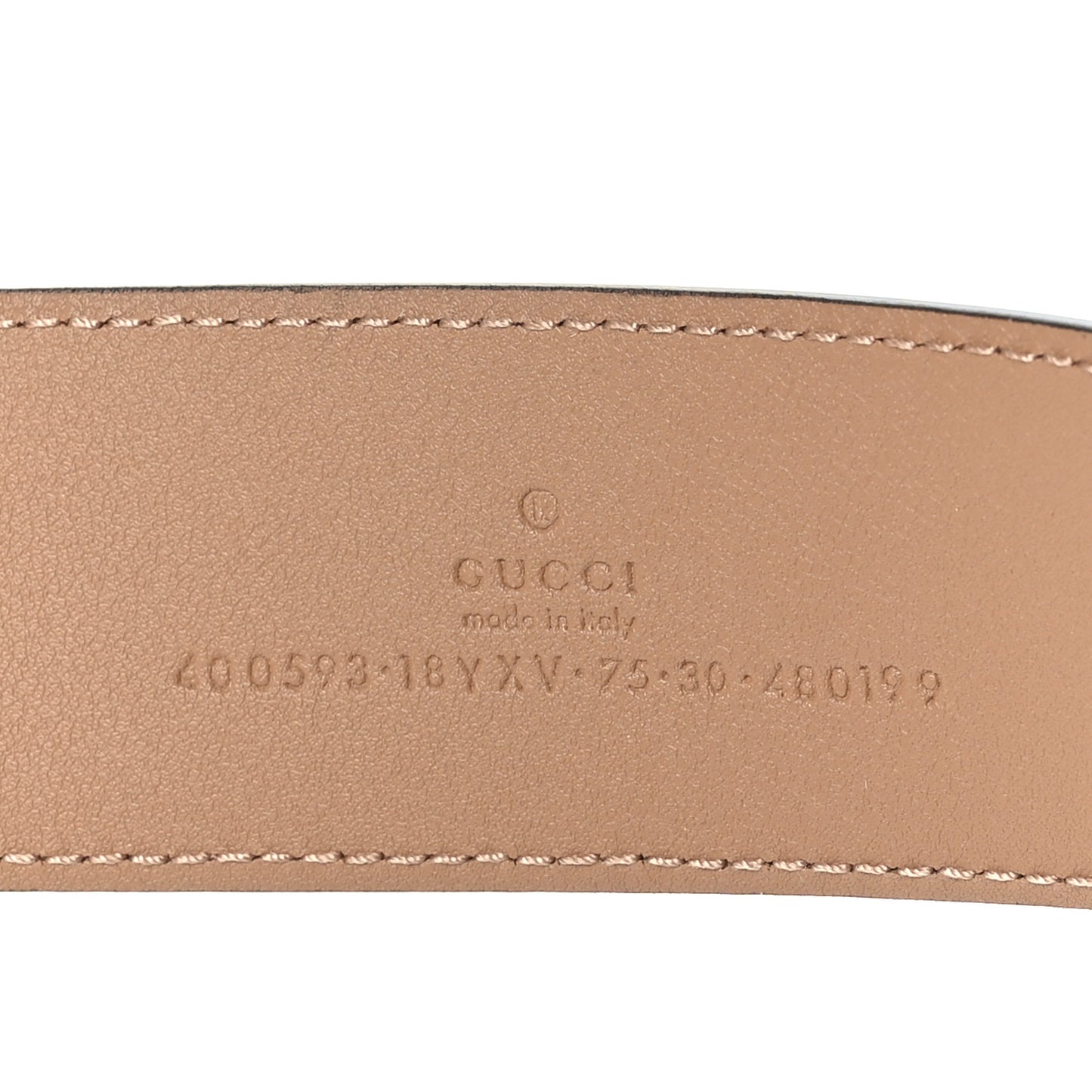 Azalea Calfskin Enamel Monochrome Double G 40mm Belt 75 30 Camelia