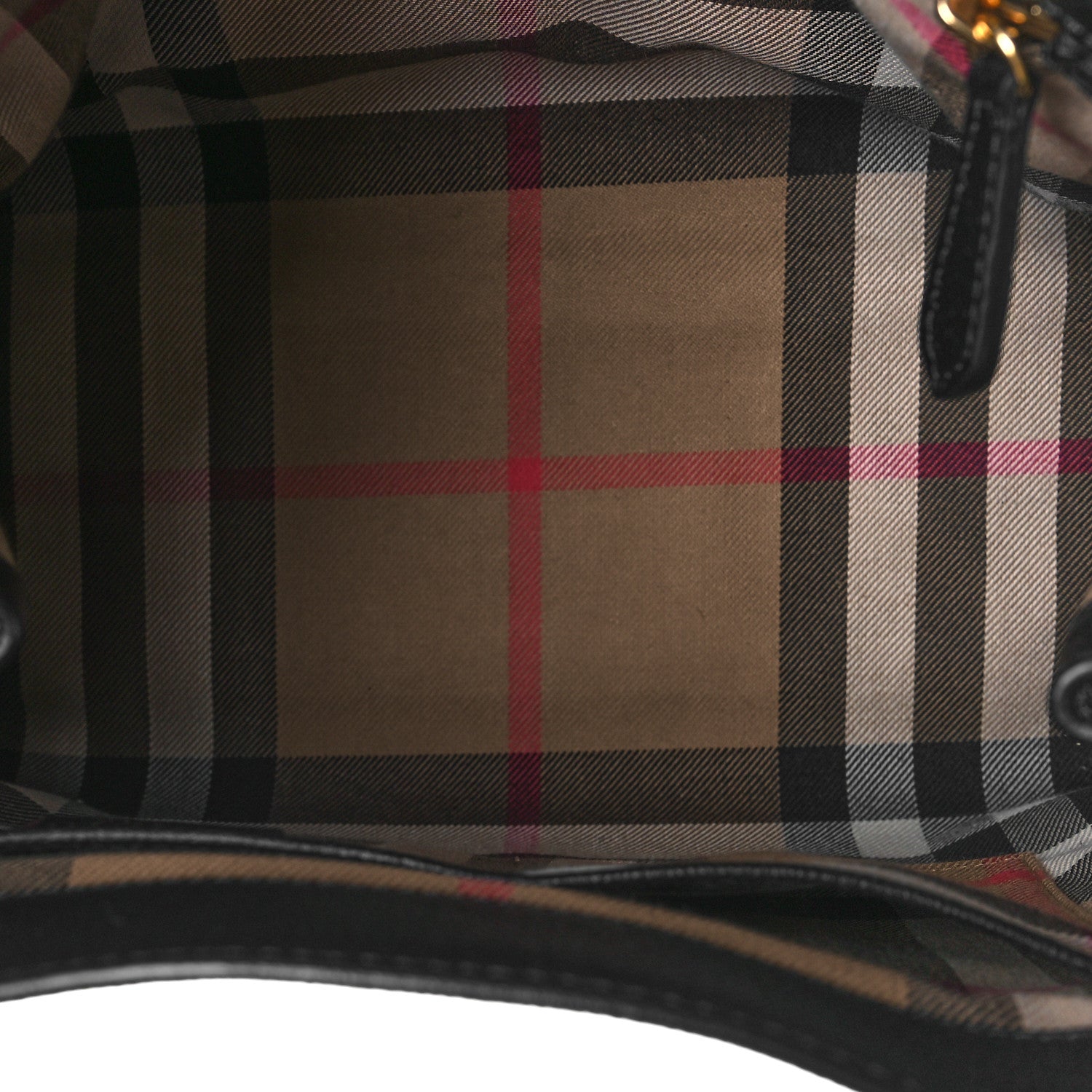 Burberry Soft Grain Calfskin Medium Buckle Tote Black 4 of 8