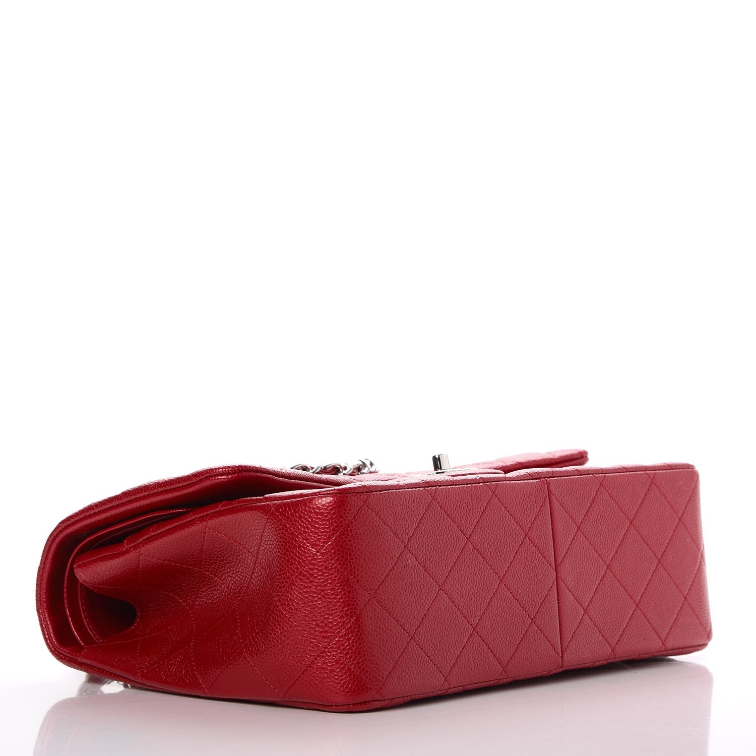 Chanel Pearly Caviar Quilted Jumbo Double Flap Dark Pink 4 of 8