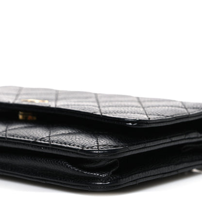 Chanel Caviar Quilted Wallet on Chain WOC Black 11 of 12