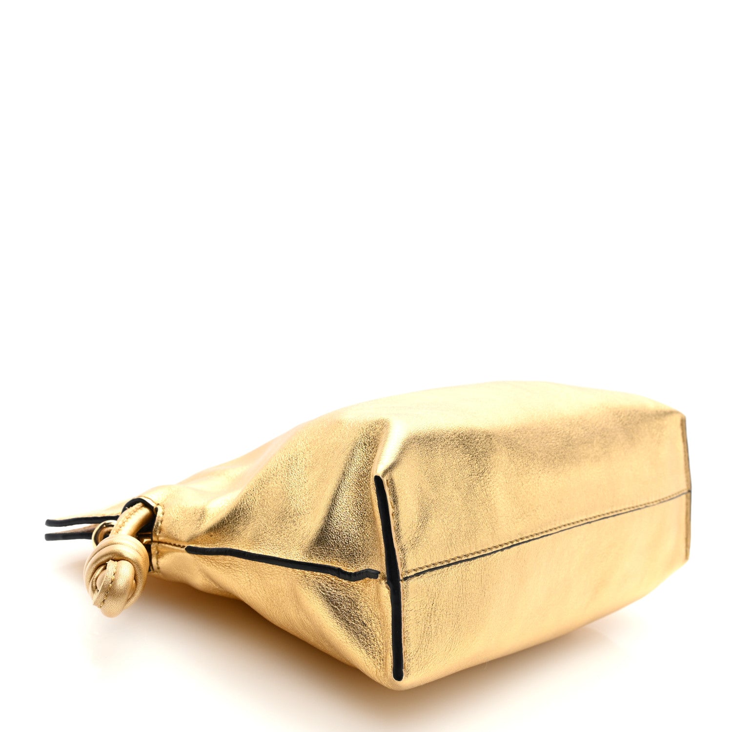 Loewe Metallic Calfskin Mini Chain Flamenco Knot Clutch Gold 4 of 9
