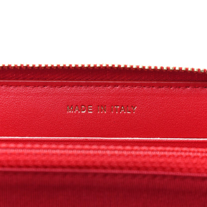 Chanel Caviar Quilted Medium Filigree Zip Around Wallet Dark Red 7 of 9