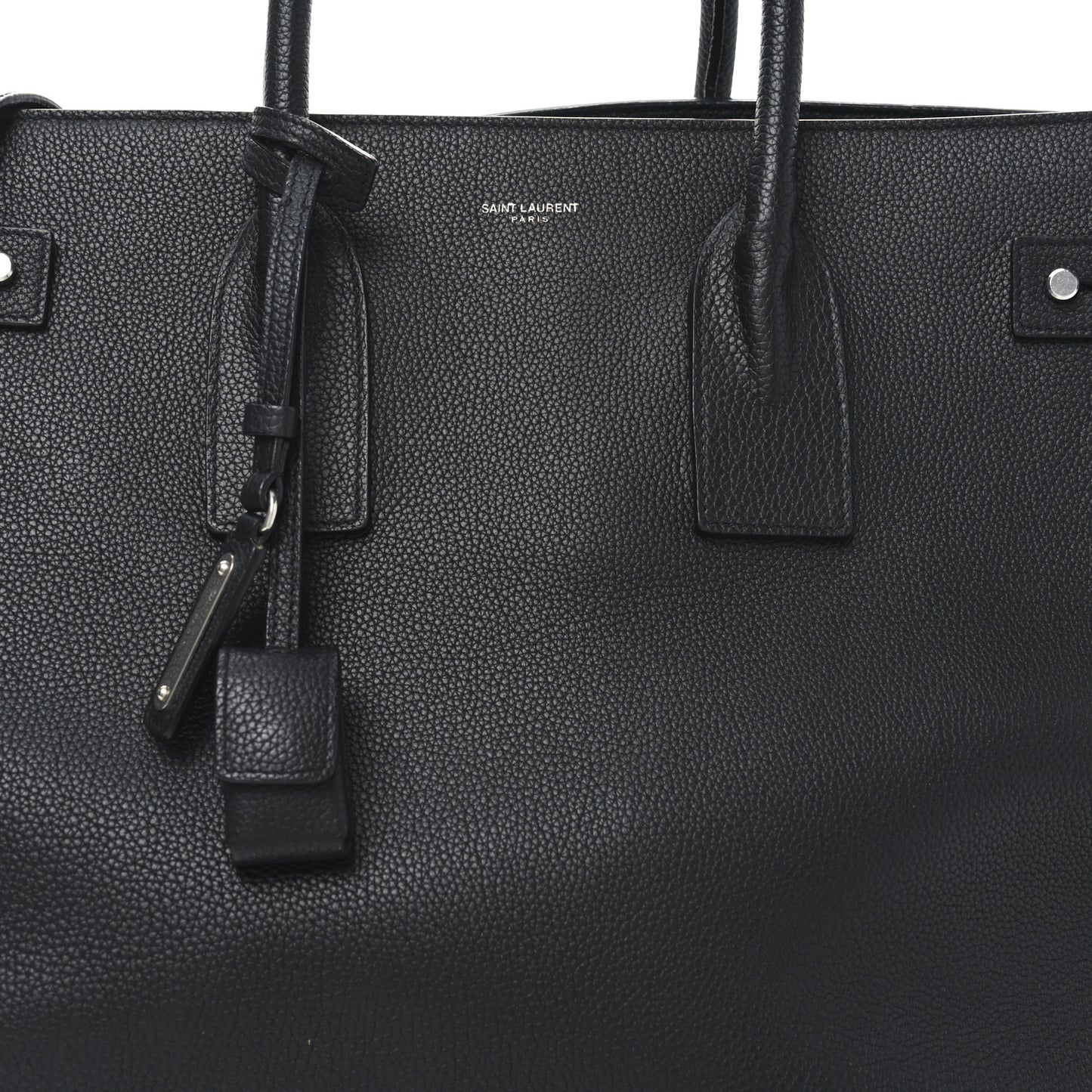 Grained Calfskin Large Souple Sac De Jour Black