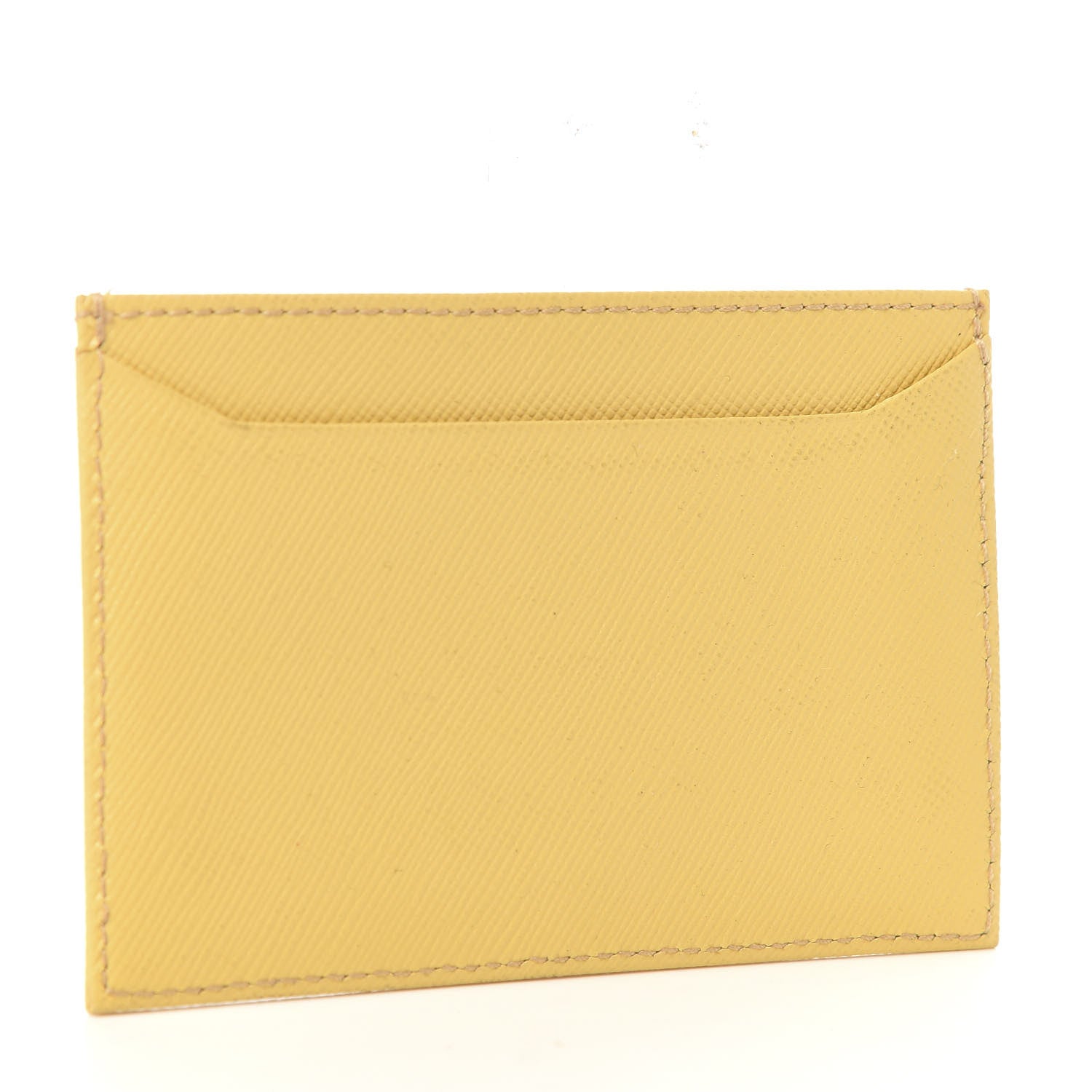 Prada Saffiano Triangle Card Holder Ginestra 3 of 7