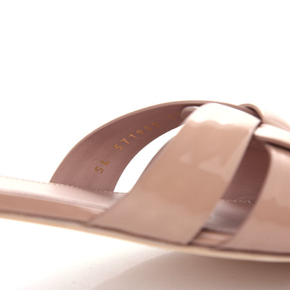 Saint Laurent Patent Calfskin Nu Pied 05 Slide Sandals 39 Nude 10 of 11