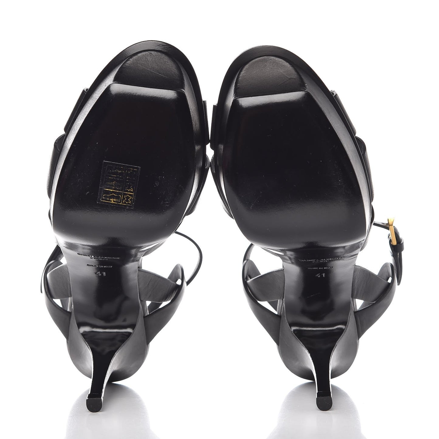 Calfskin Tribute 75 Platform Sandals 41 Black