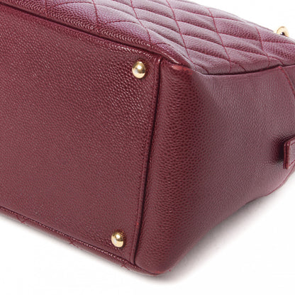 Chanel Caviar Quilted Petit Timeless Shopping Tote PTT Burgundy 4 of 9