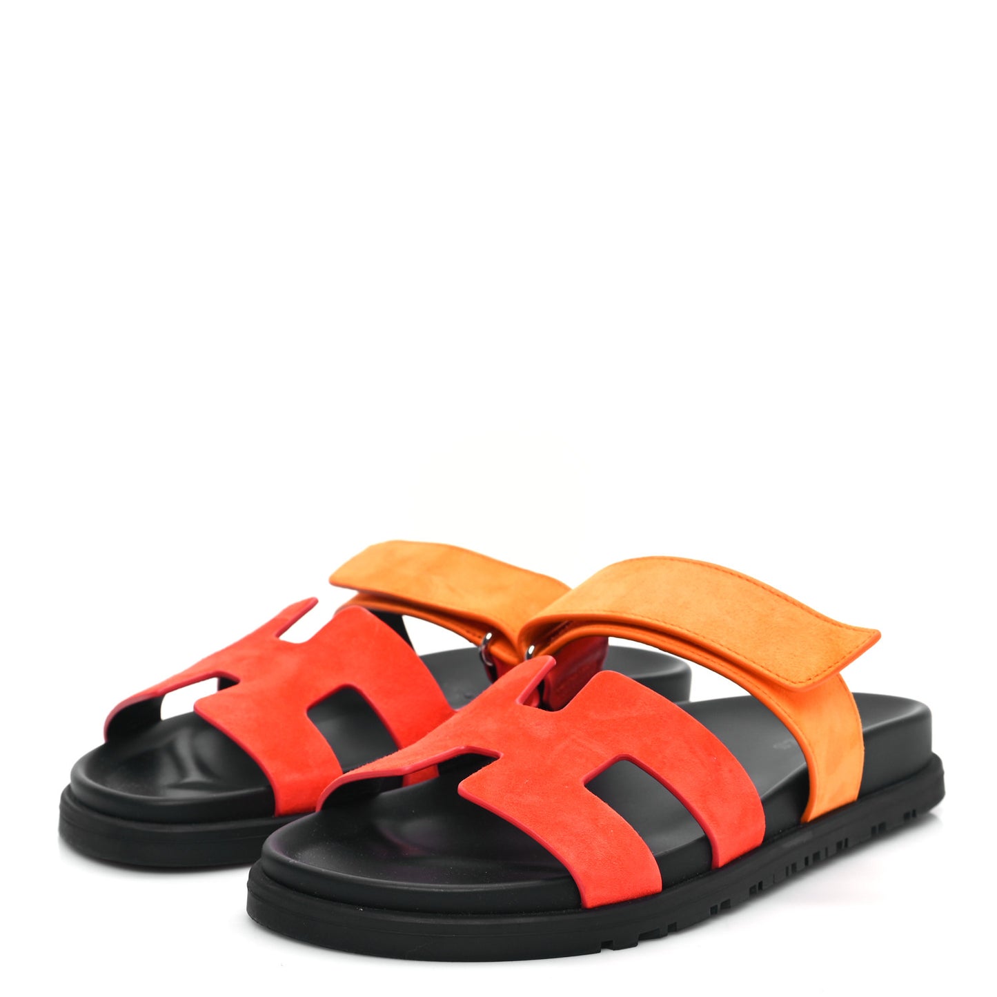 Suede Goatskin Womens Chypre Sandals 37.5 Rouge Ecarlate