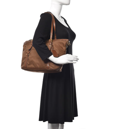 Prada Nylon Tessuto Saffiano Tote Corinto 3 of 9