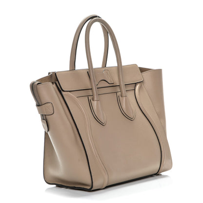 Celine Drummed Calfskin Mini Luggage Dune 3 of 12