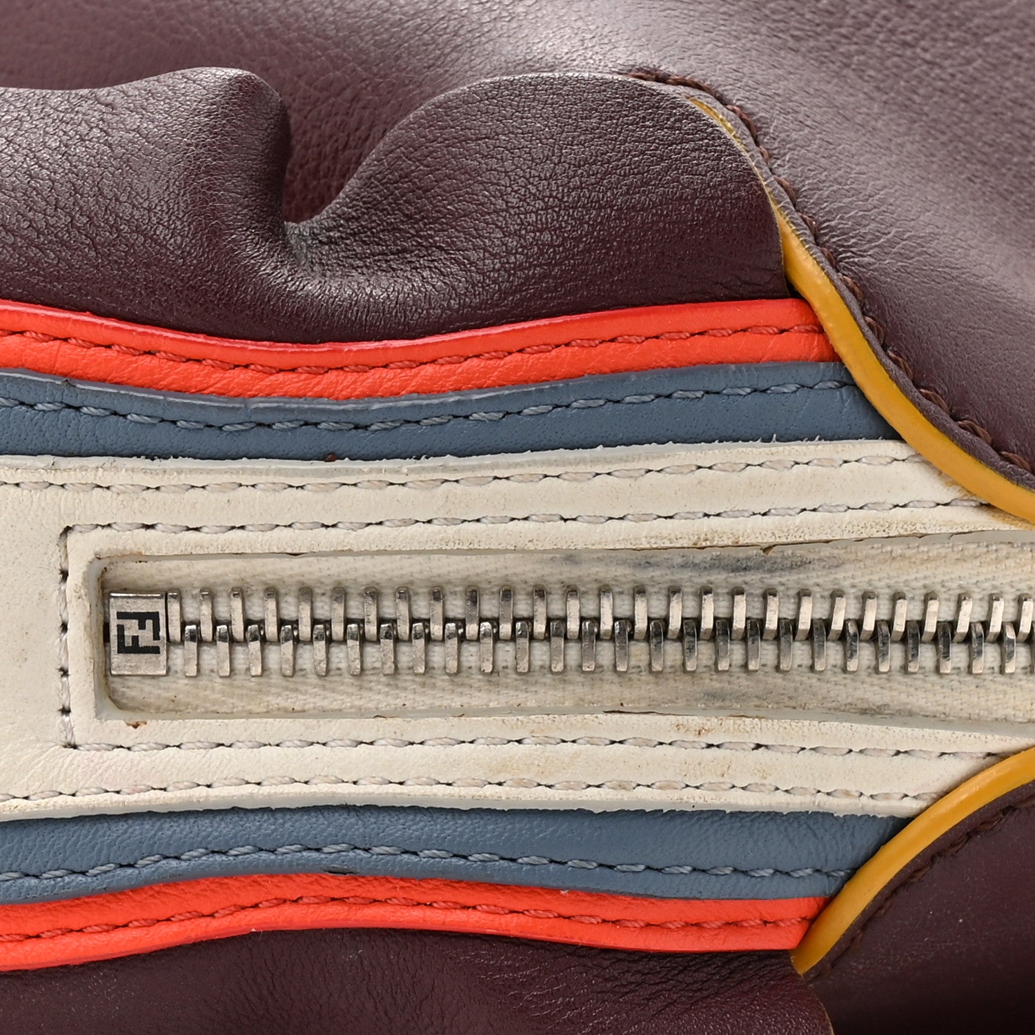 Fendi Vitello Dolce Large By The Way Boston Bag Bordeaux Multicolor 16 of 16