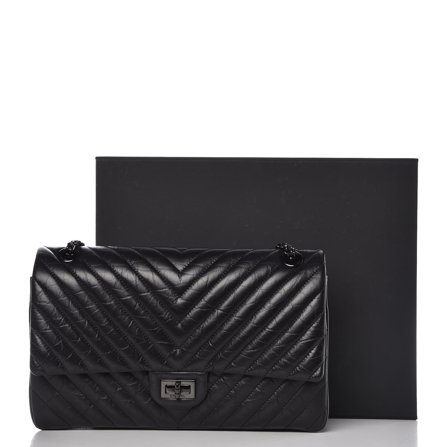 Aged Calfskin Chevron 2.55 Reissue 226 So Black