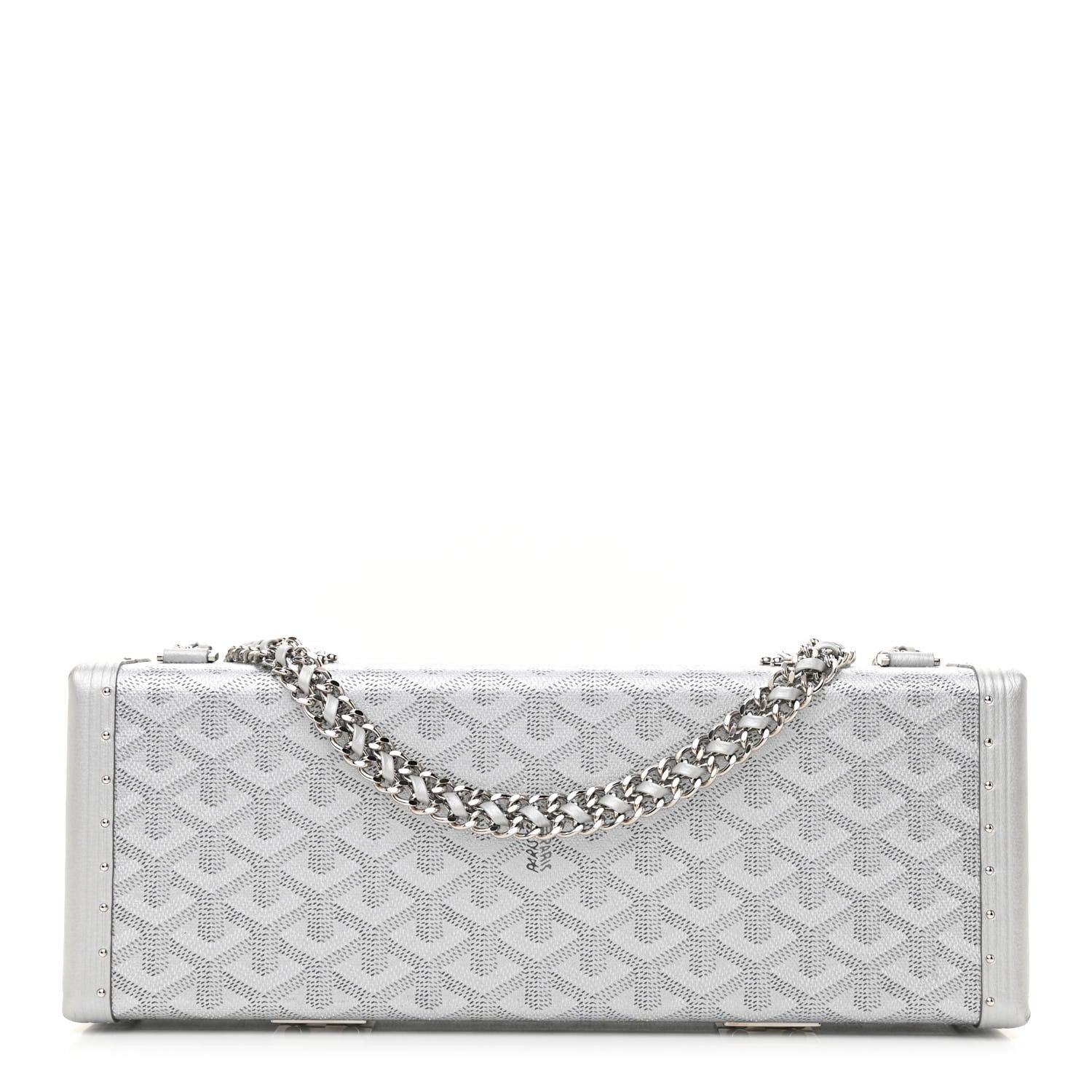 Goyard Goyardine Saint Honore Clutch Silver 1 of 8