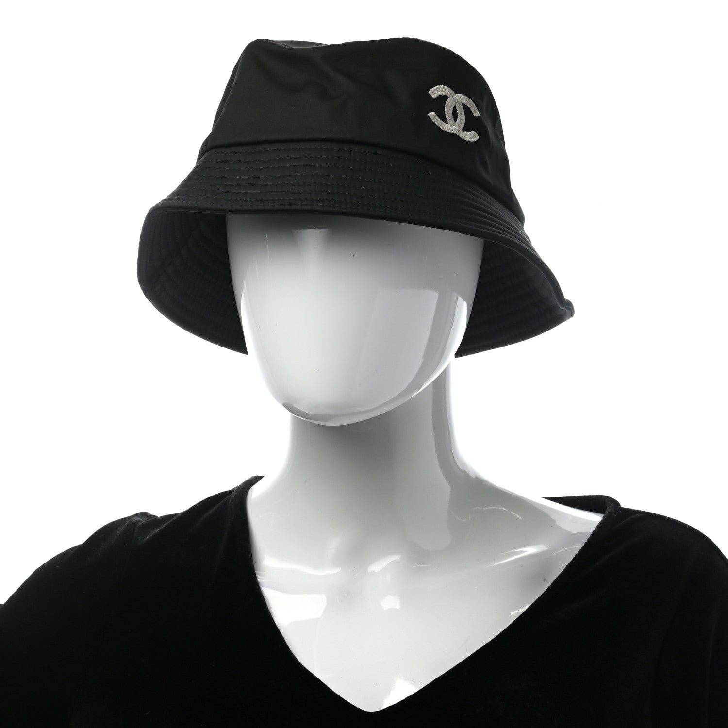 Chanel Cotton CC Bucket Hat L Black 2 of 7