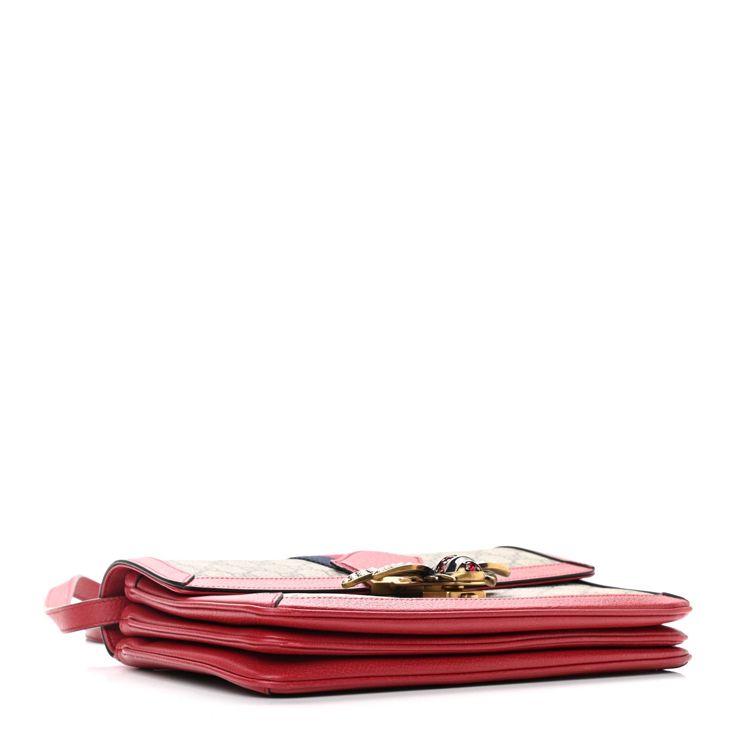 GG Supreme Monogram Medium Queen Margaret Shoulder Bag Red