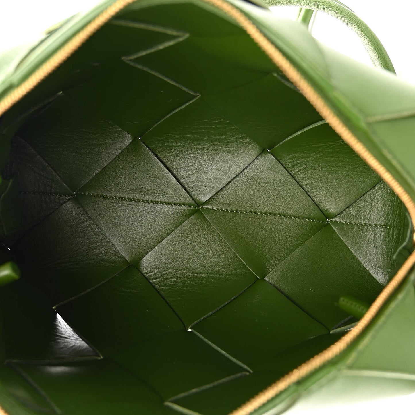 Lambskin Maxi Intreccio Small Cassette Camera Bag Avocado