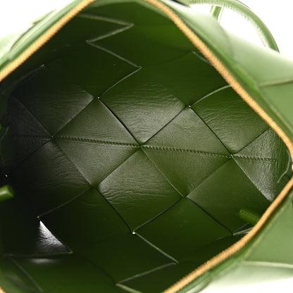 Bottega Veneta Lambskin Maxi Intreccio Small Cassette Camera Bag Avocado 5 of 9