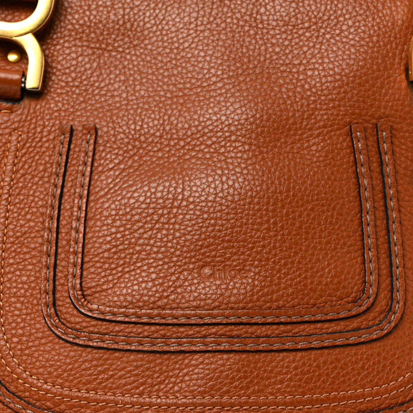 Calfskin Small Marcie Satchel Tan