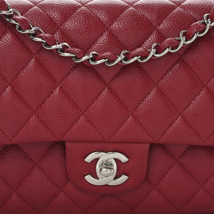 Chanel Caviar Quilted Medium Double Flap Red 8 of 10
