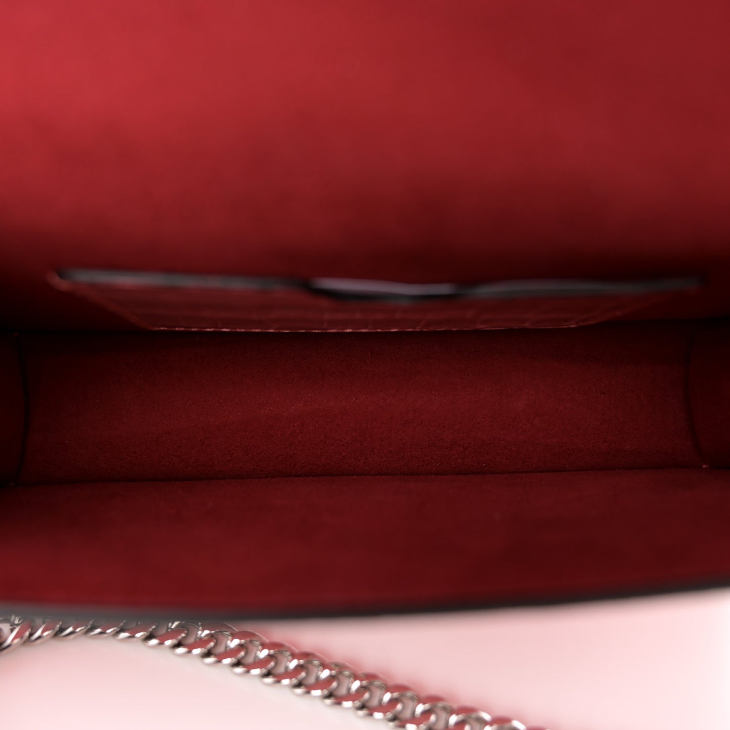 Calfskin Crocodile Embossed Skull Mini Crossbody Bag Coral