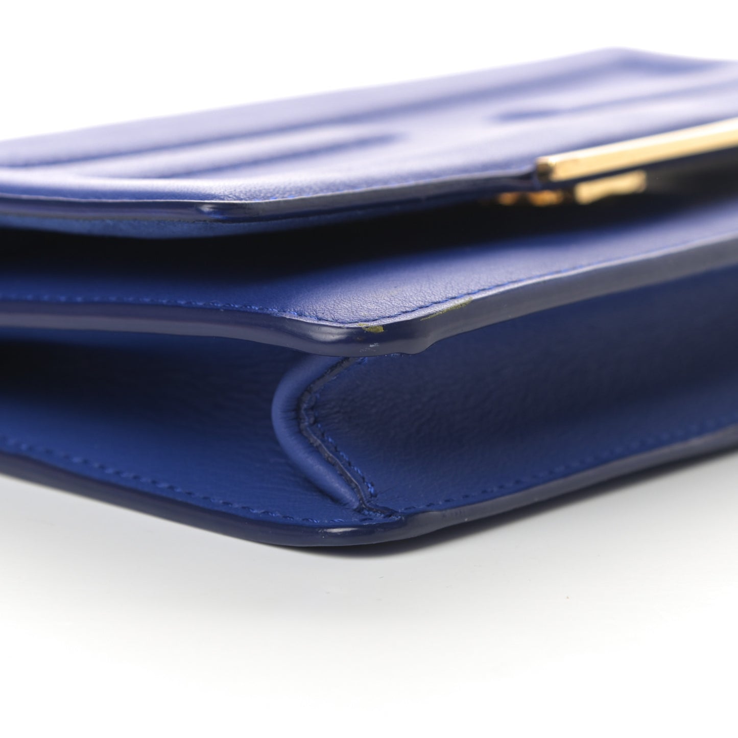Vitello Flamingo Tube Wallet on Chain Blue Neon