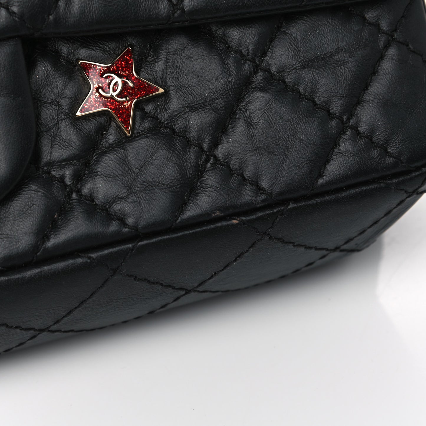 Aged Calfskin Space Charms 2.55 Reissue 225 Flap Black