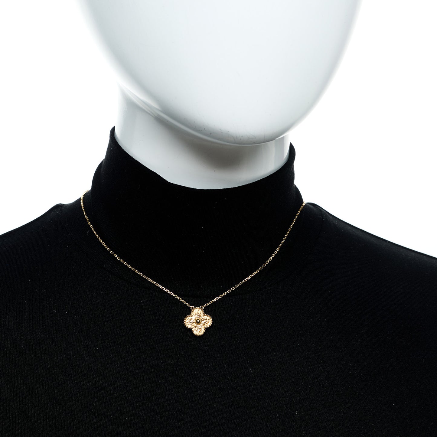 18K Yellow Gold Vintage Alhambra Pendant Necklace
