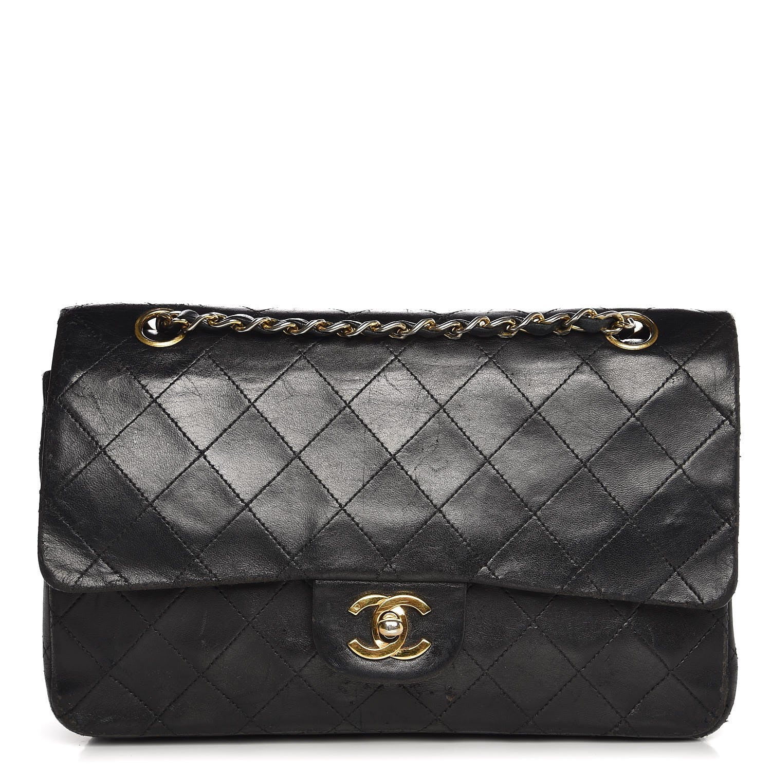 Chanel Lambskin Quilted Medium Double Flap Black 1 of 17