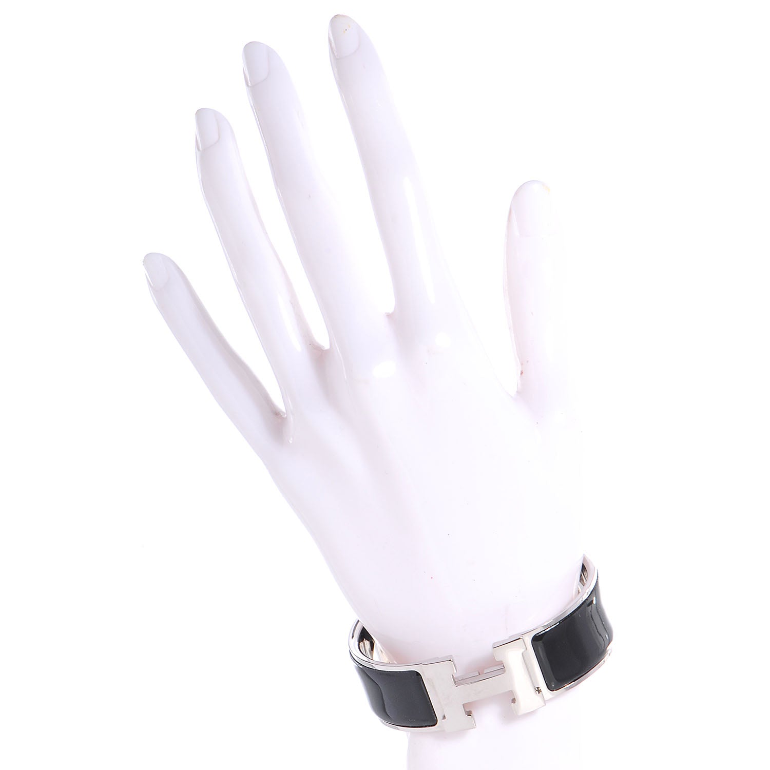 Hermes Enamel Wide Clic Clac H Bracelet PM Black 2 of 4