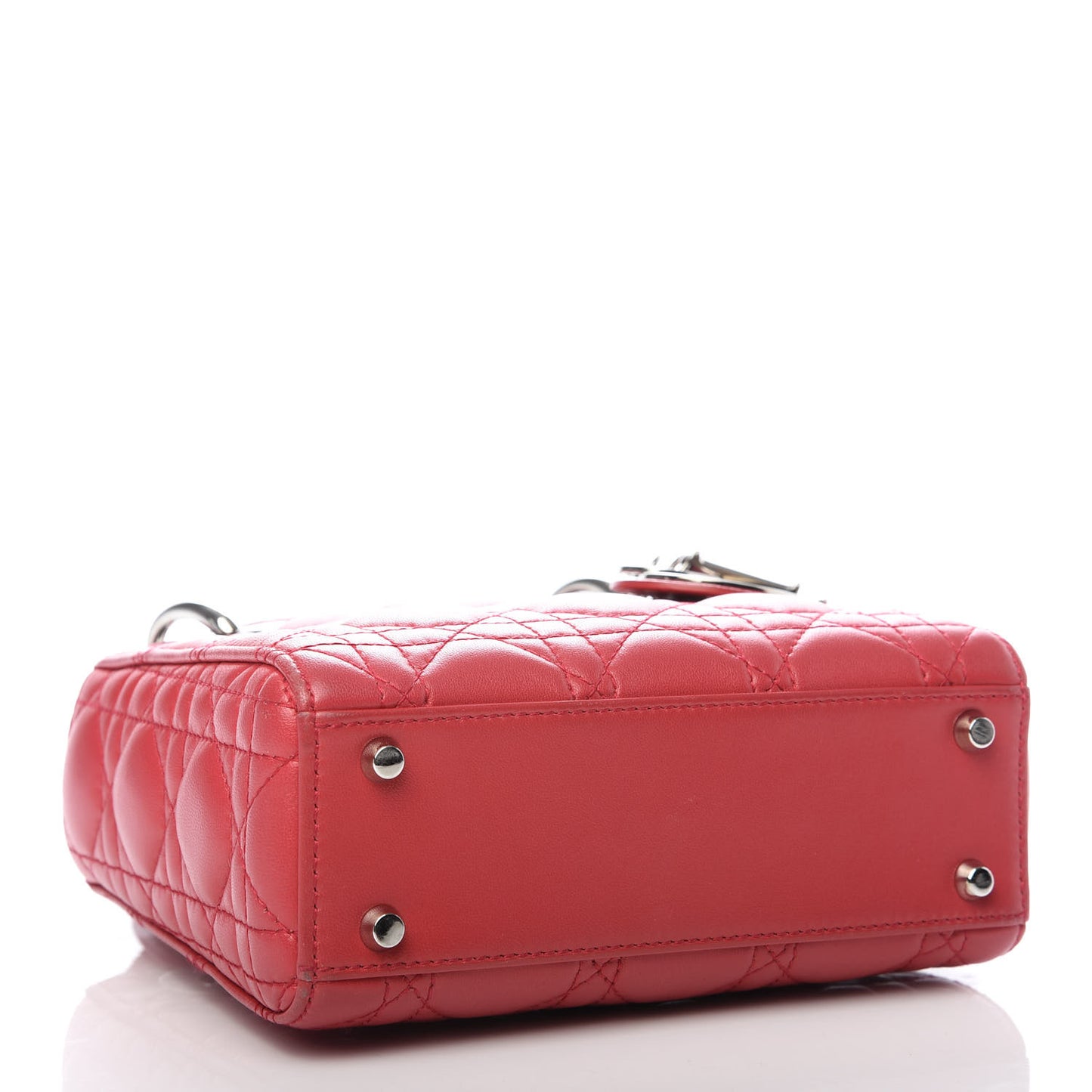 Lambskin Cannage Mini Lady Dior Red