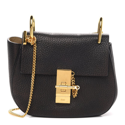 Chloe Grained Lambskin Mini Drew Shoulder Bag Black 1 of 13