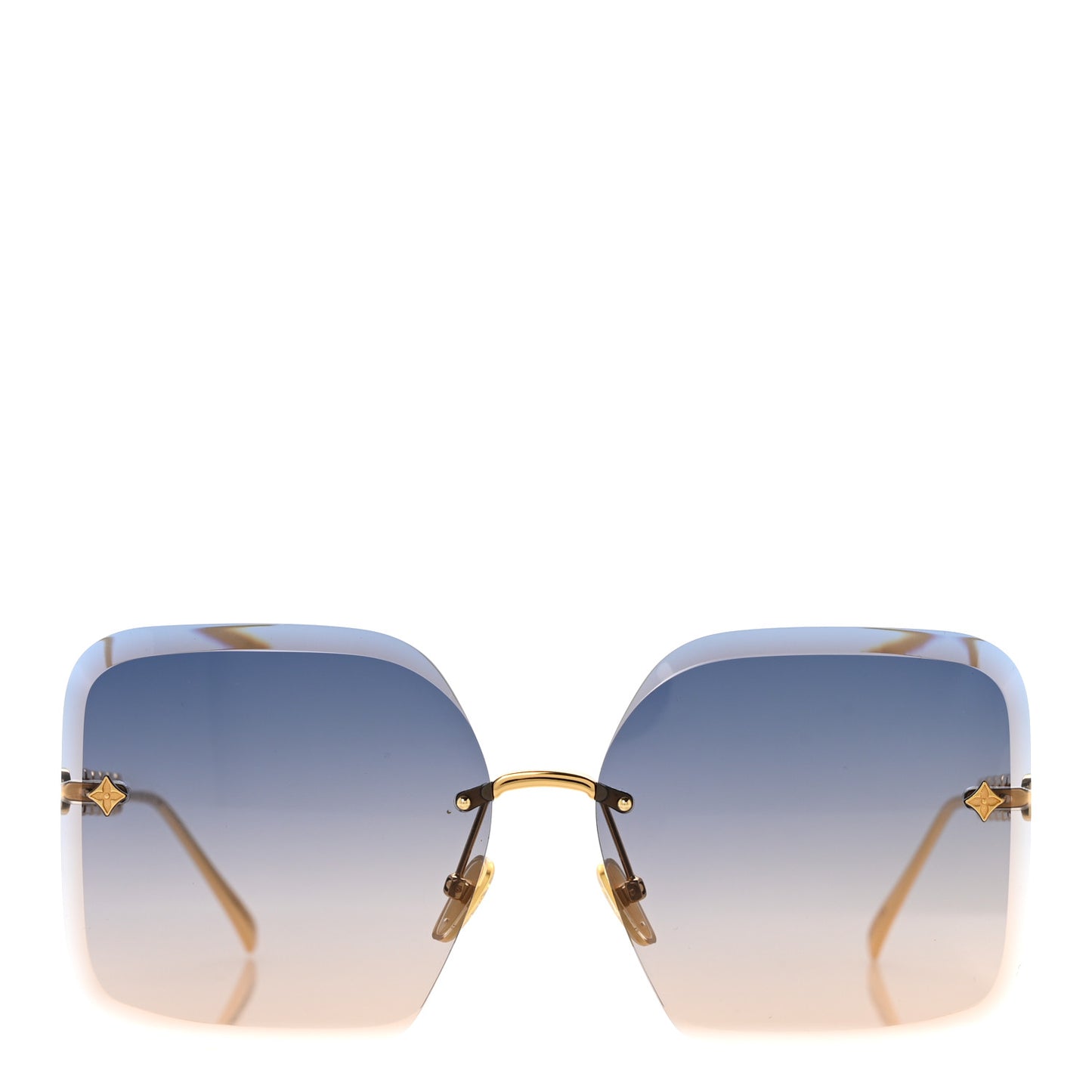 Metal LV Jewel Square Sunglasses Z1860U Gradient Blue
