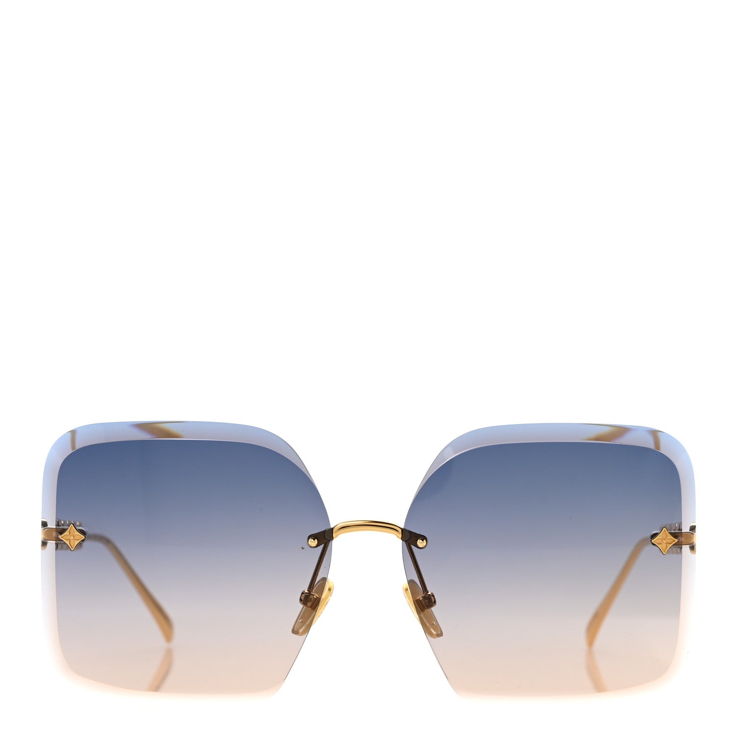 Louis Vuitton Metal LV Jewel Square Sunglasses Z1860U Gradient Blue 2 of 10