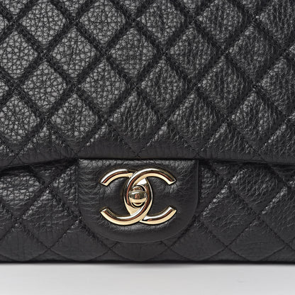 Chanel Calfskin Quilted XXL Travel Flap Bag Black 10 of 10