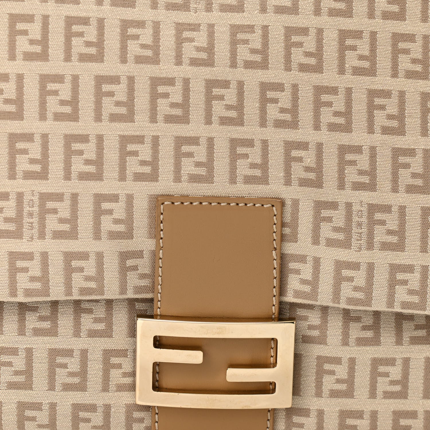 Fendi Zucchino Vitello Mama Baguette Beige Tortora 7 of 9