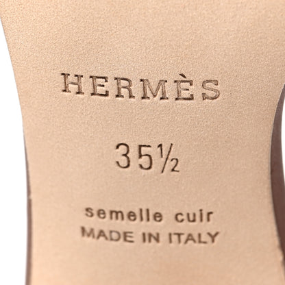Hermes Calfskin Oasis Sandals 35.5 Gold 6 of 7