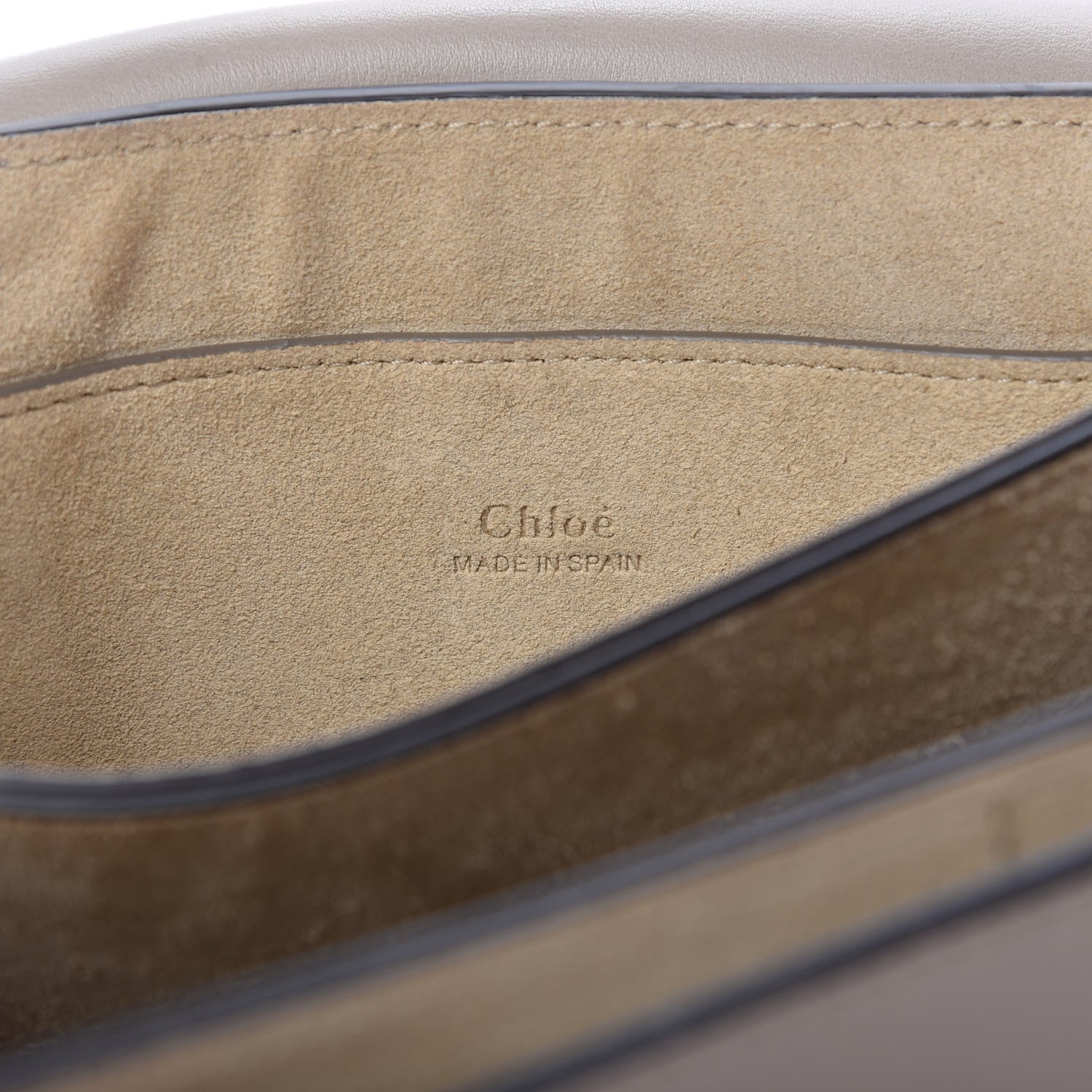 Chloe Suede Calfskin Small Faye Shoulder Bag Motty Grey 8 of 9