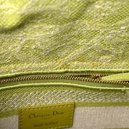 Christian Dior Canvas Toile De Jouy Reverse Embroidered Medium Lady D-Lite Green 12 of 13
