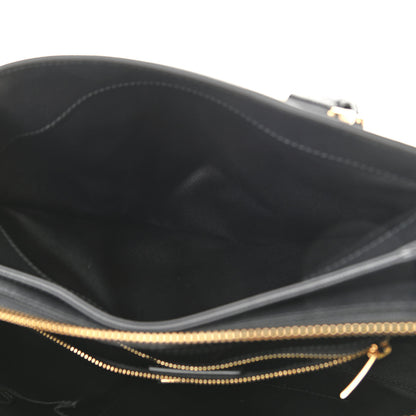Salvatore Ferragamo Printed Calfskin Beky Tote Black 5 of 11