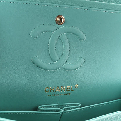 Chanel Caviar Quilted Small Double Flap Light Green 6 of 12