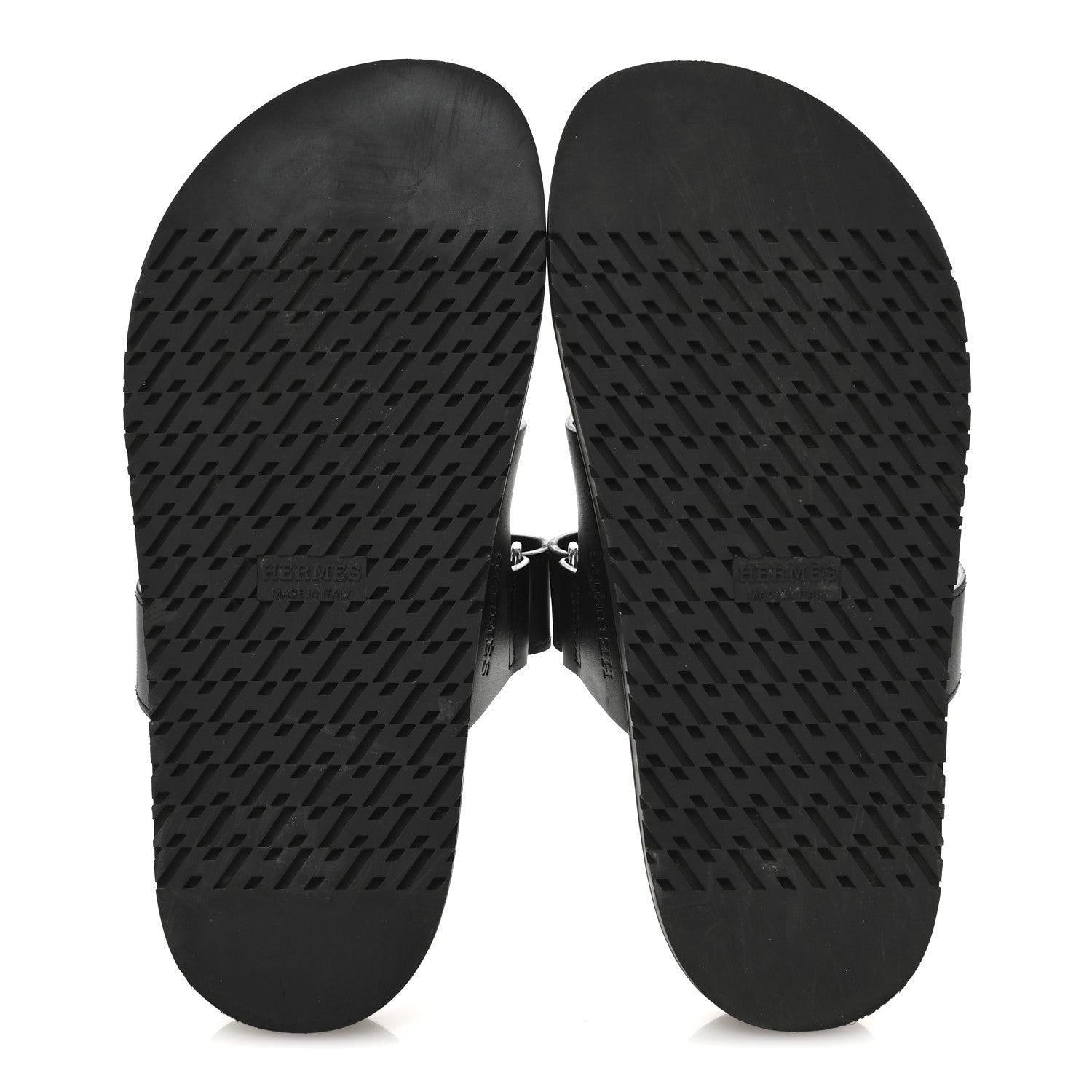 Hermes Calfskin Womens Chypre Sandals 36.5 Black 6 of 10