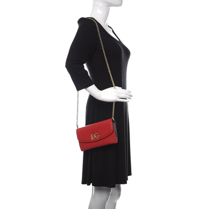 Dolce & Gabbana Dauphine Wallet On Chain Rosso 2 of 11